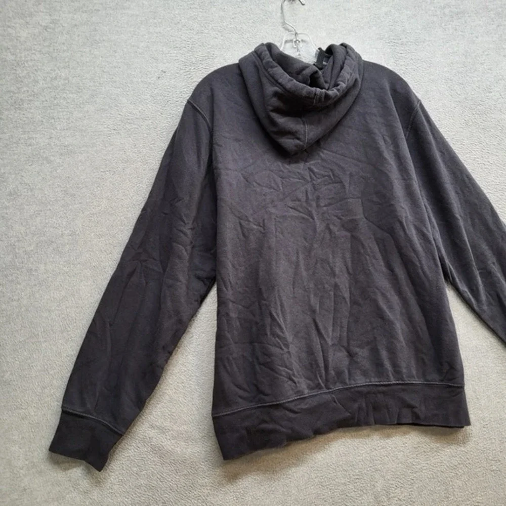 The North Face Men‎ Sweatshirt Large Black Logo Hoodie Fleece Pullover